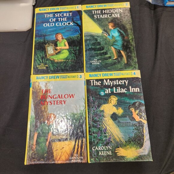 Nancy Drew Mystery Stories Set Of 4 Books By Carolyn Keene Hardcover - Picture 1 of 6